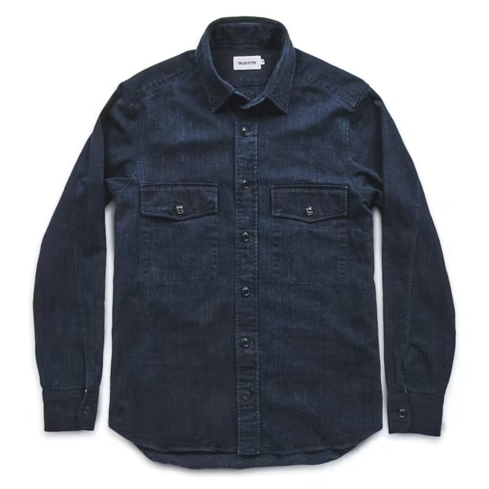 Taylor Stitch Maritime Shirt Jacket in Sea Washed Indigo, Small